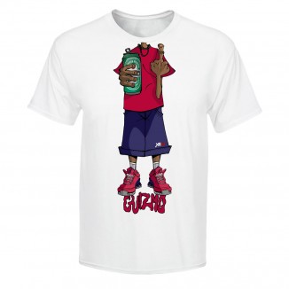 T-SHIRT BODY GUIZ' BARS BLANC