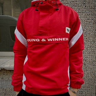 Coup-Vent Anorak À capuche Y&W Rouge