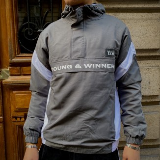 Coup-Vent Anorak À capuche Y&W Gris
