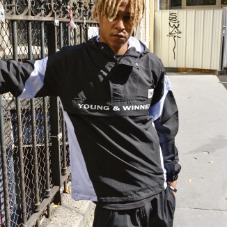 Coup-Vent Anorak À capuche Y&W Noir Et Blanc