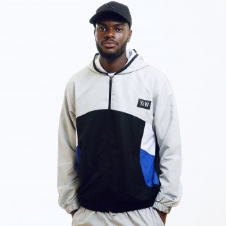 Veste A Capuche Zippée Y&W Gris Clair Et Noir