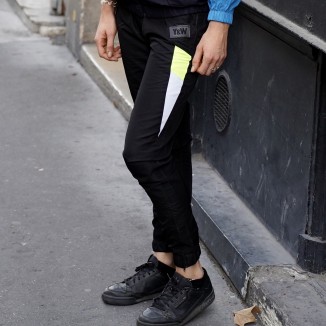 Bas De Survêtement Y&W Bleu Marine Bleu Fluo