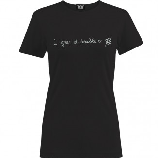 Tshirt Femme Y&W " I Grec Et Double V " Noir