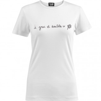 Tshirt Femme Y&W " I Grec Et Double V " Blanc