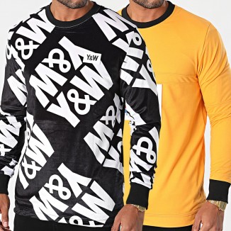 SWEAT REVERSIBLE Y&W NOIR JAUNE