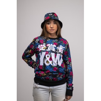 SWEAT REVERSIBLE Y&W CREWNECK - FLOWER