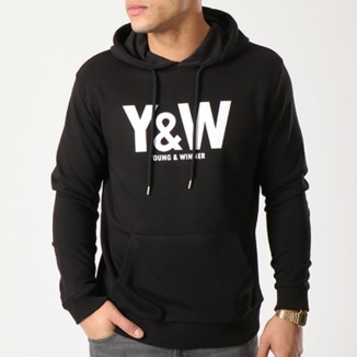 Sweat à capuche Y&W Classic noir