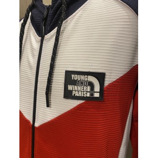 Veste A Capuche Zippée Y&W Capnord rouge blanc et noir