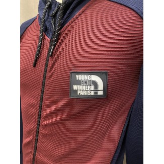 Veste A Capuche Zippée Y&W Capnord rouge bordeaux / bleu