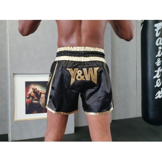 Short Muay-Thaï Y&W Evolution Noir/Or