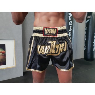Short Muay-Thaï Y&W Evolution Noir/Or
