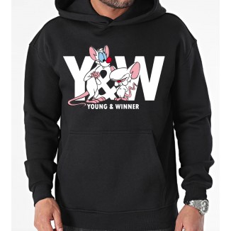Sweat Capuche "MINUS & CORTEX" Noir ou Blanc