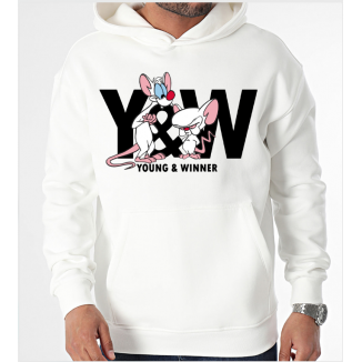 Sweat Capuche "MINUS & CORTEX" Noir ou Blanc