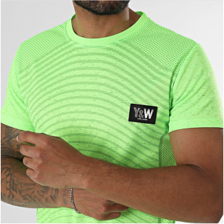 Ensemble T-Shirt et Short Jogging Été VERT FLUO Y&W