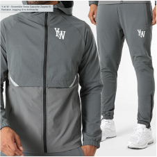 Ensemble Veste Capuche Zippée Et Pantalon Jogging Run Gris Foncé Y&W