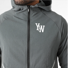 Ensemble Veste Capuche Zippée Et Pantalon Jogging Run Gris Foncé Y&W