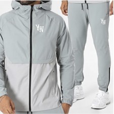 Ensemble Veste Capuche Zippée Et Pantalon Jogging Run Gris Clair RUN-FIT Y&W