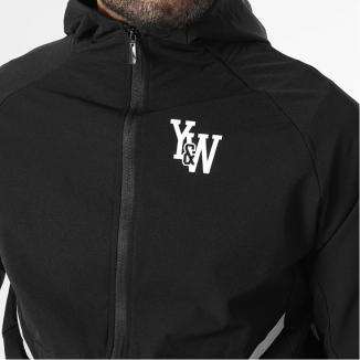 Ensemble Veste Capuche Zippée Et Pantalon Jogging Run Noir Y&W