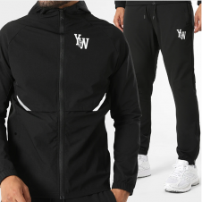 Ensemble Veste Capuche Zippée Et Pantalon Jogging Run Noir Y&W