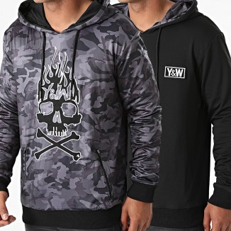 SWEAT REVERSIBLE Y&W SKULL ARMY