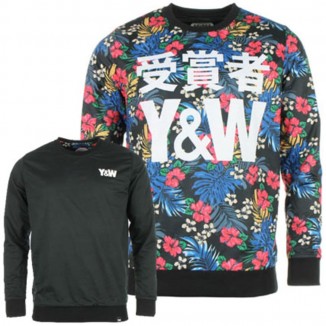 SWEAT REVERSIBLE Y&W CREWNECK - FLOWER