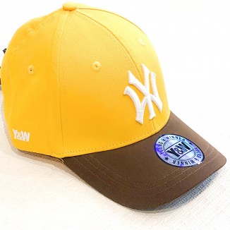 Casquette Y&W 3D Jaune avec visière marron