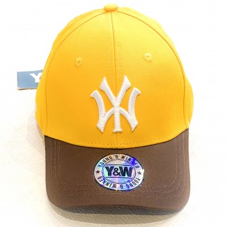Casquette Y&W 3D Jaune avec visière marron