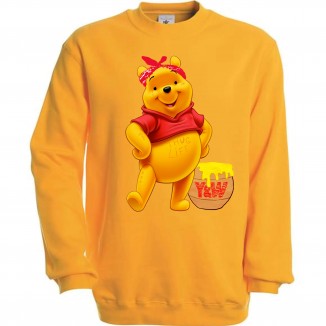 Sweat à col rond jaune "Winnies"