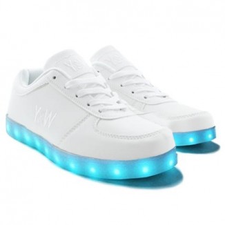 Baskets Y&W "LED" Basses Blanches