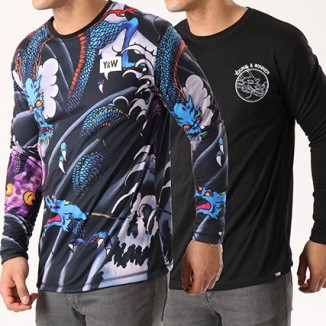 SWEAT'SHIRT REVERSIBLE Y&W DRAGON