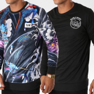 SWEAT REVERSIBLE Y&W DRAGON