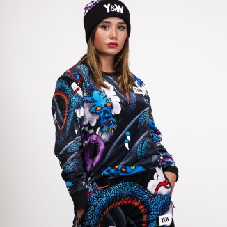 SWEAT REVERSIBLE Y&W DRAGON